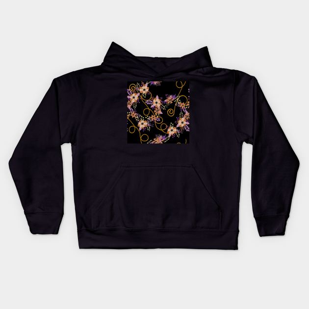 Cute flowers with ropes Kids Hoodie by ilhnklv